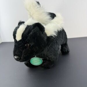 Incredible Petables Skunk Plush 10" Black White Stuffed Animal Rare Retired